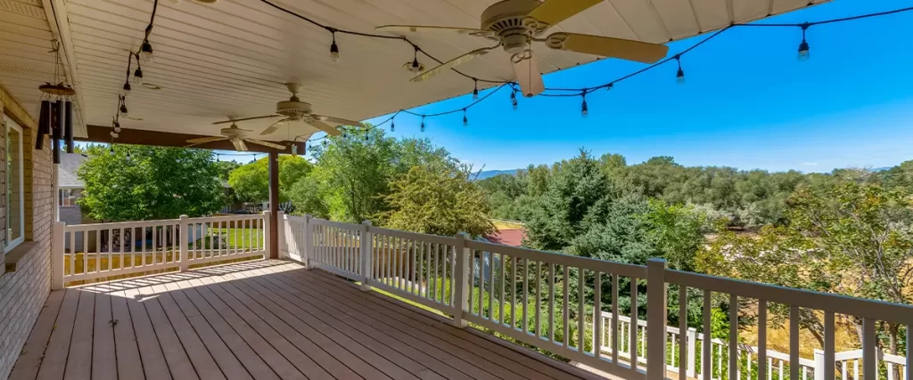 composite deck, covered patio