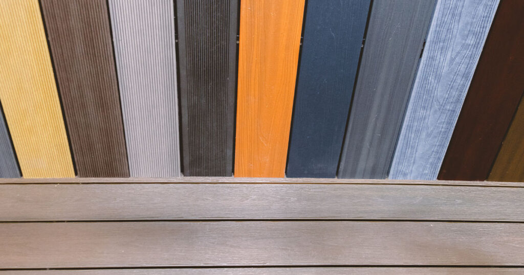 PVC Decking Vs Composite Decking, multiple decking boards different colors