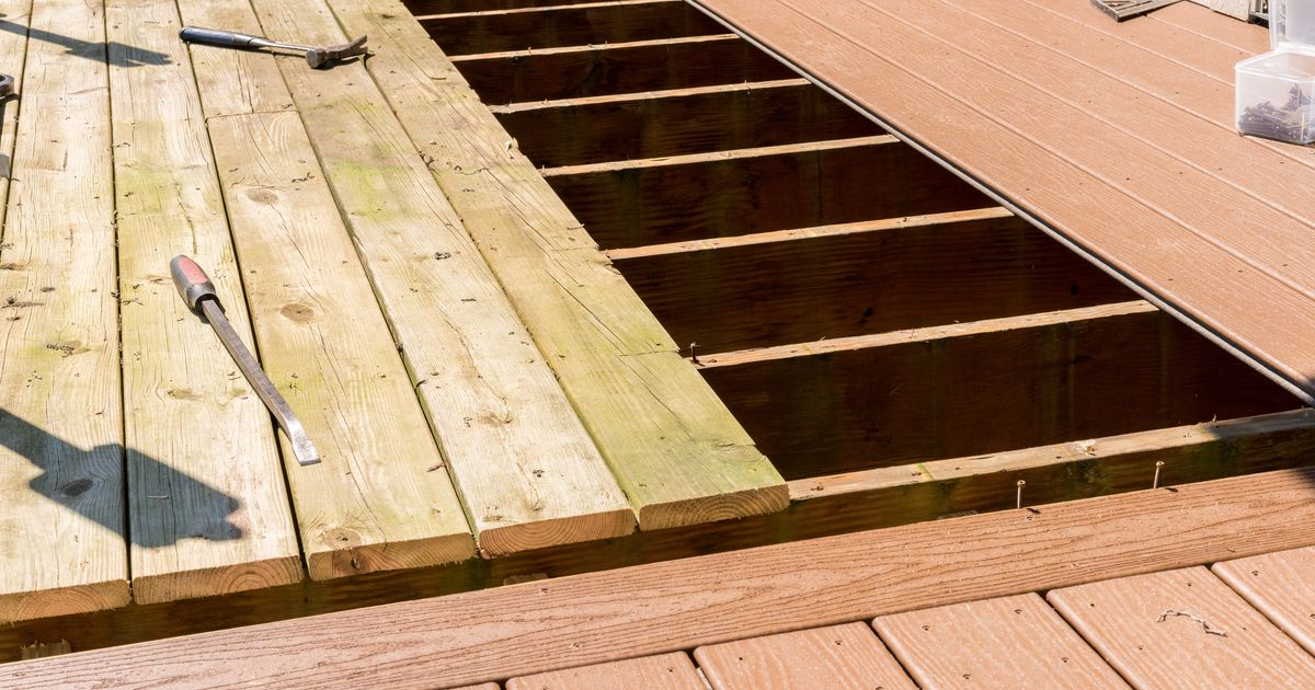Replacement of old wooden deck with composite material